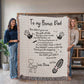 Personalized Heirloom Artwork Woven Blanket Bonus Dad-Express Your Love Gifts