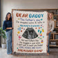 Personalized Heirloom Artwork Woven Blanket Dear Daddy From Baby Bump-Express Your Love Gifts