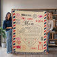 Personalized Heirloom Artwork Woven Blanket Love Mail-Express Your Love Gifts