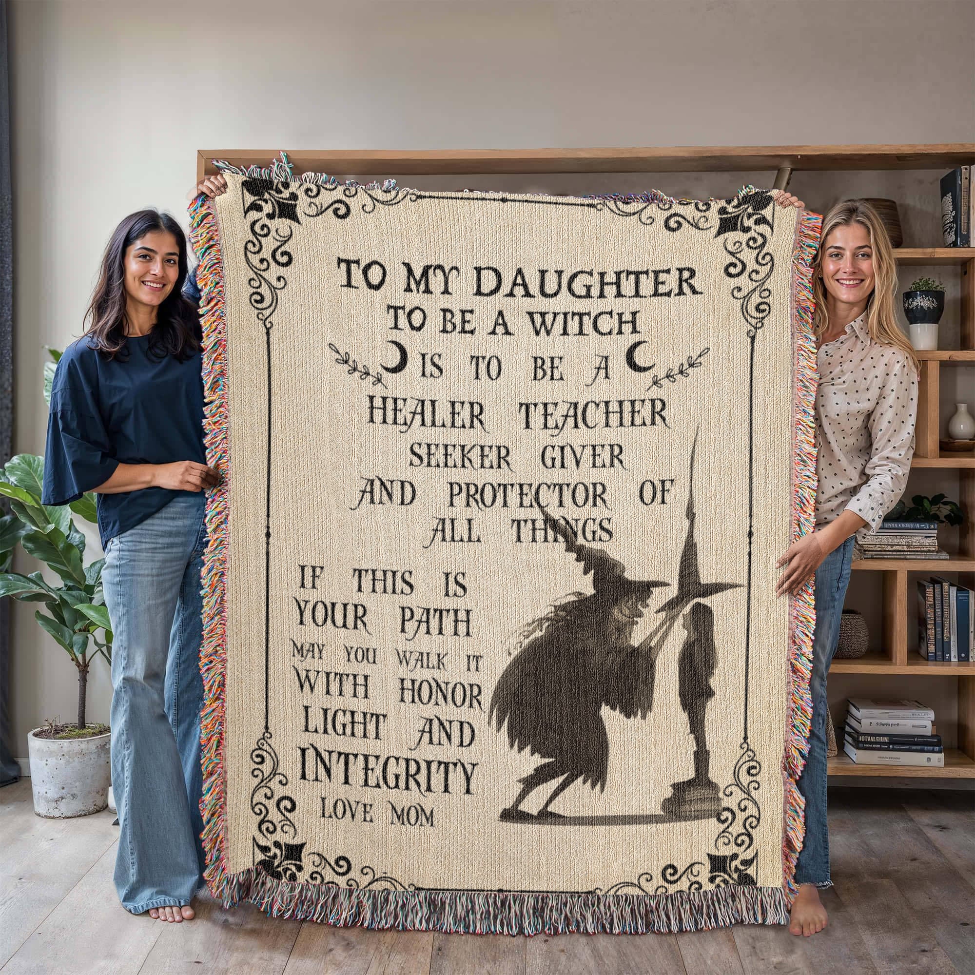 Heirloom Artwork Woven Blanket To My Daughter To Be a Witch-Express Your Love Gifts