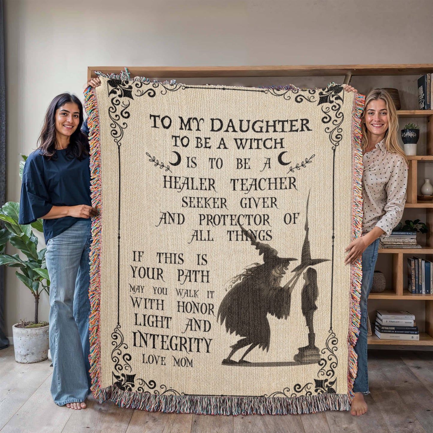 Heirloom Artwork Woven Blanket To My Daughter To Be a Witch-Express Your Love Gifts