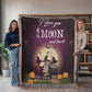 Personalized Heirloom Artwork Woven Blanket I Love You to The Moon and Back-Express Your Love Gifts