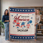 Personalized Heirloom Artwork Woven Blanket God Bless America-Express Your Love Gifts