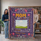 Personalized Heirloom Artwork Woven Blanket I Love You Mom-Express Your Love Gifts