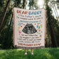 Personalized Heirloom Artwork Woven Blanket Dear Daddy From Baby Bump-Express Your Love Gifts