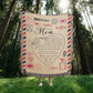 Personalized Heirloom Artwork Woven Blanket Love Mail-Express Your Love Gifts