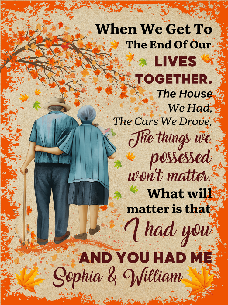 Personalized Heirloom Artwork Woven Blanket I Had You and Me-Express Your Love Gifts
