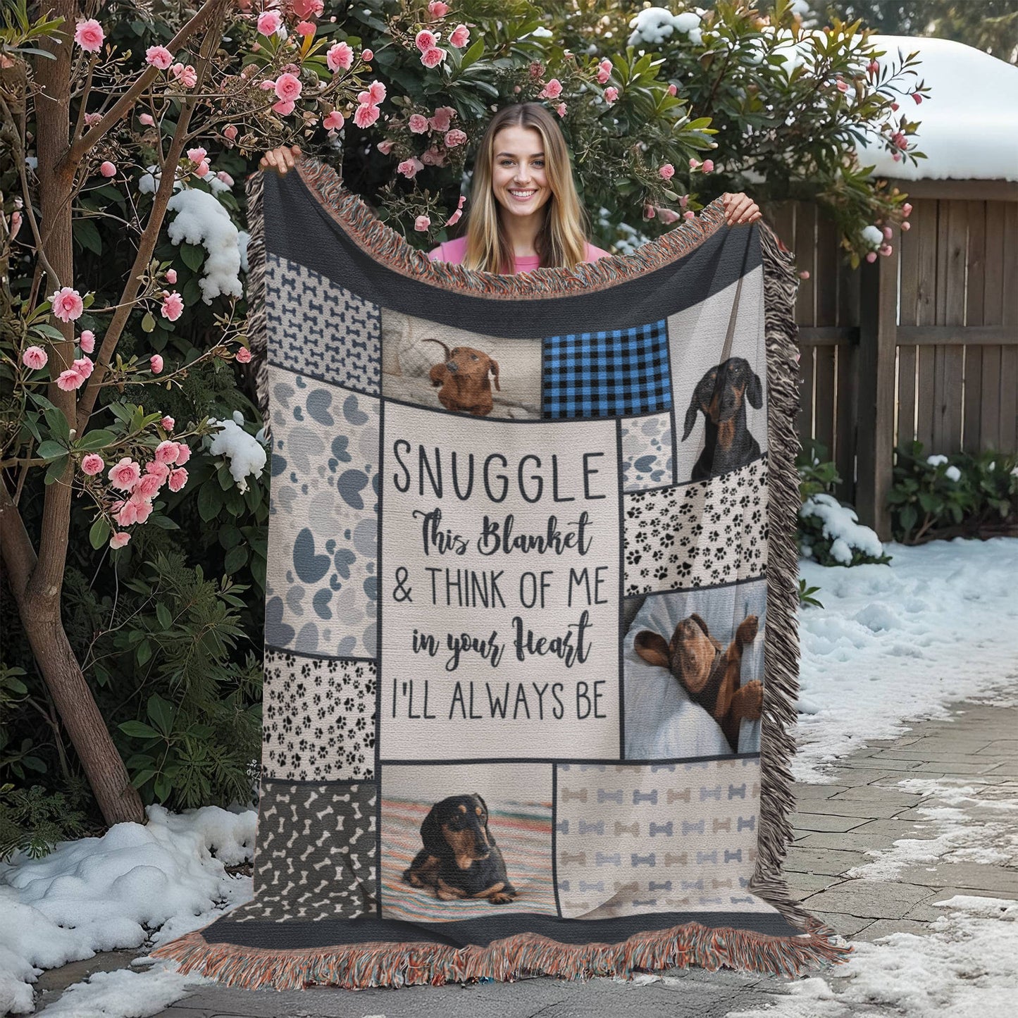 Heirloom Artwork Woven Blanket Snuggle-Express Your Love Gifts