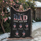 Personalized Heirloom Artwork Woven Blanket Best Dad Ever Just Ask-Express Your Love Gifts