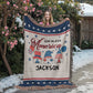 Personalized Heirloom Artwork Woven Blanket God Bless America-Express Your Love Gifts