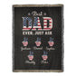 Personalized Heirloom Artwork Woven Blanket Best Dad Ever Just Ask-Express Your Love Gifts