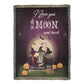 Personalized Heirloom Artwork Woven Blanket I Love You to The Moon and Back-Express Your Love Gifts