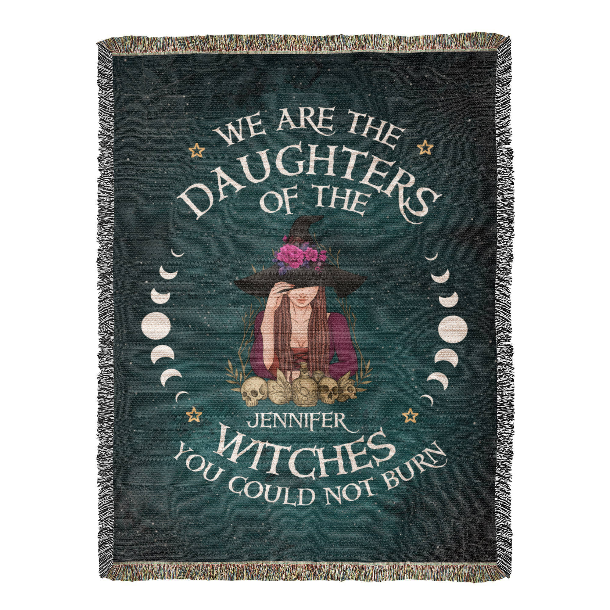 Personalized Heirloom Artwork Woven Blanket Daughters of the Withces-Express Your Love Gifts