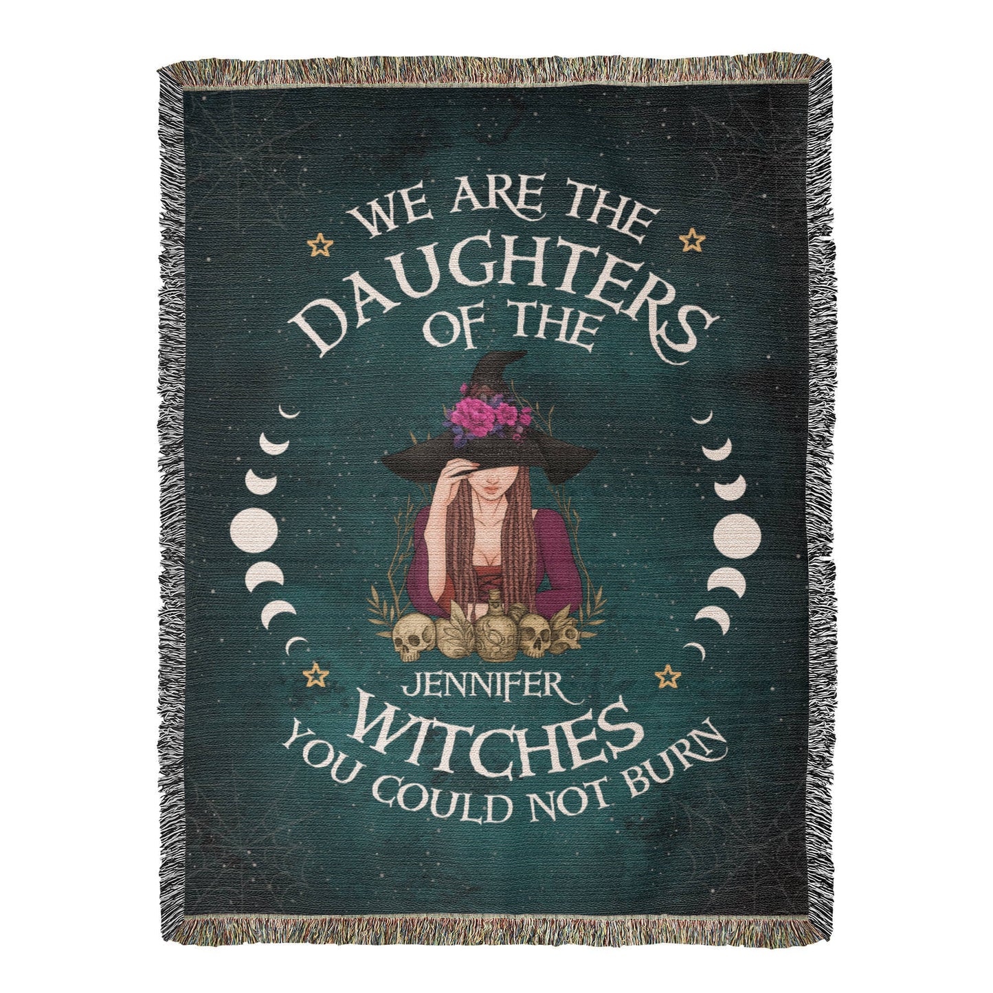 Personalized Heirloom Artwork Woven Blanket Daughters of the Withces-Express Your Love Gifts