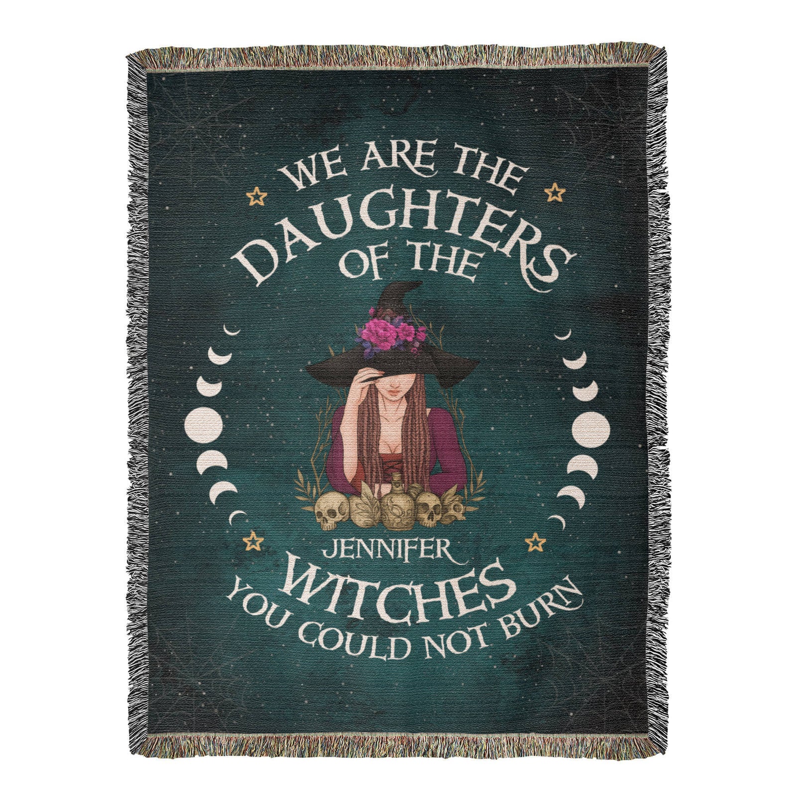 Personalized Heirloom Artwork Woven Blanket Daughters of the Withces-Express Your Love Gifts