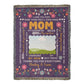 Personalized Heirloom Artwork Woven Blanket I Love You Mom-Express Your Love Gifts