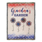Personalized Heirloom Artwork Woven Blanket Grandma's Garden-Express Your Love Gifts