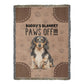 Heirloom Artwork Woven Blanket Paws Off-Express Your Love Gifts