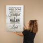Scripture Walls Faithful Servant Matthew 25:21 Bible Verse Canvas Christian Wall Art Ready to Hang Unframed-Express Your Love Gifts