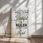 Scripture Walls Faithful Servant Matthew 25:21 Bible Verse Canvas Christian Wall Art Ready to Hang Unframed-Express Your Love Gifts