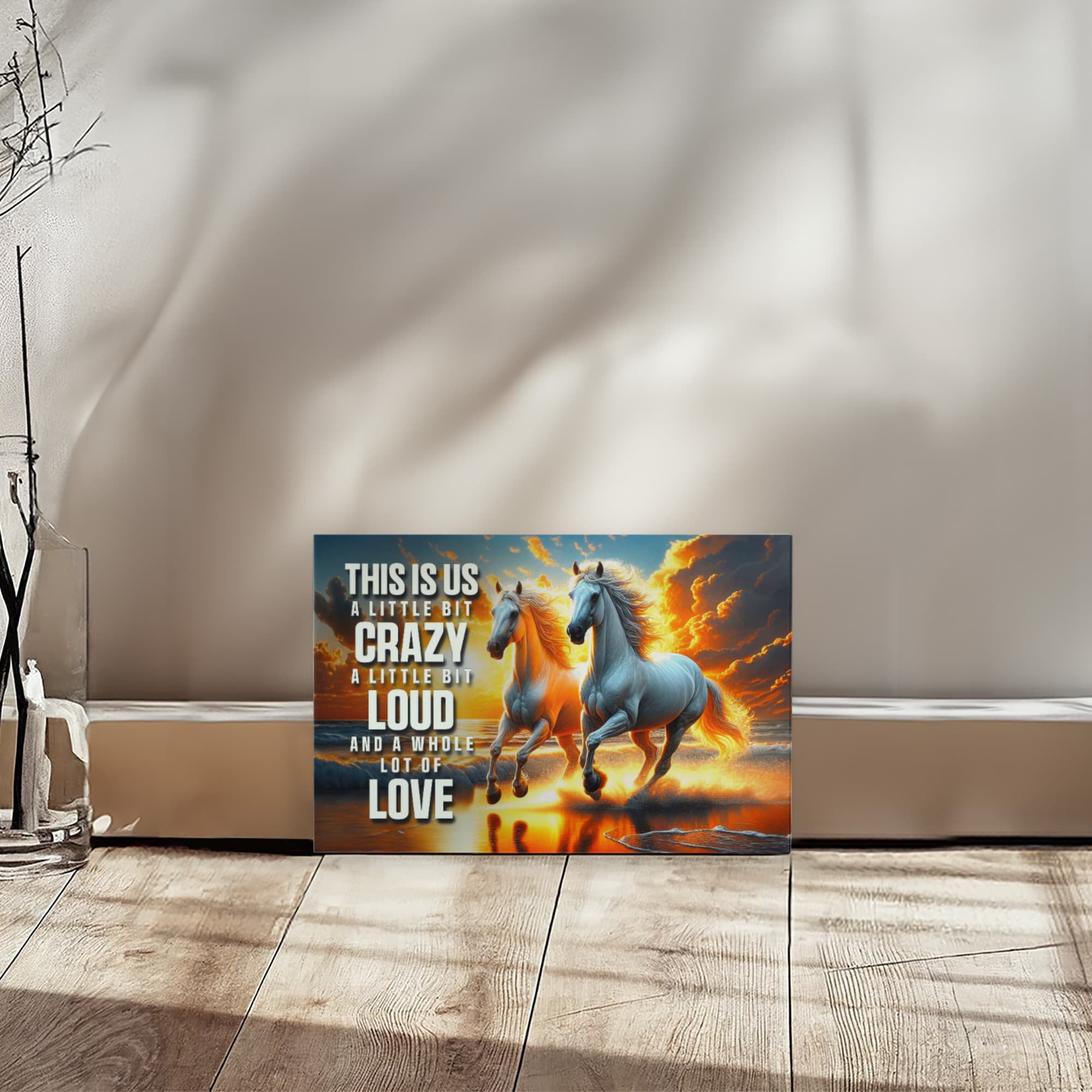Crazy Loud Love Inspirational Canvas Wall Art-Express Your Love Gifts