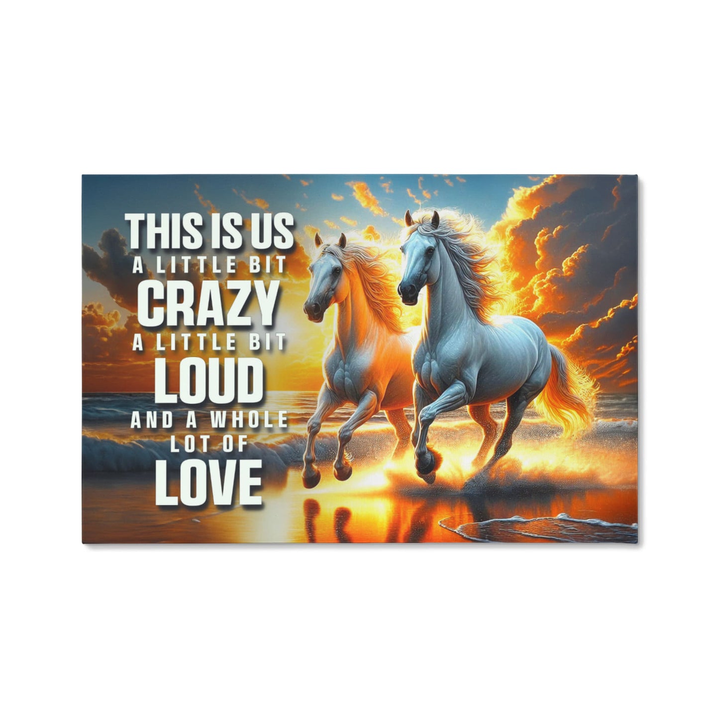 Crazy Loud Love Inspirational Canvas Wall Art-Express Your Love Gifts