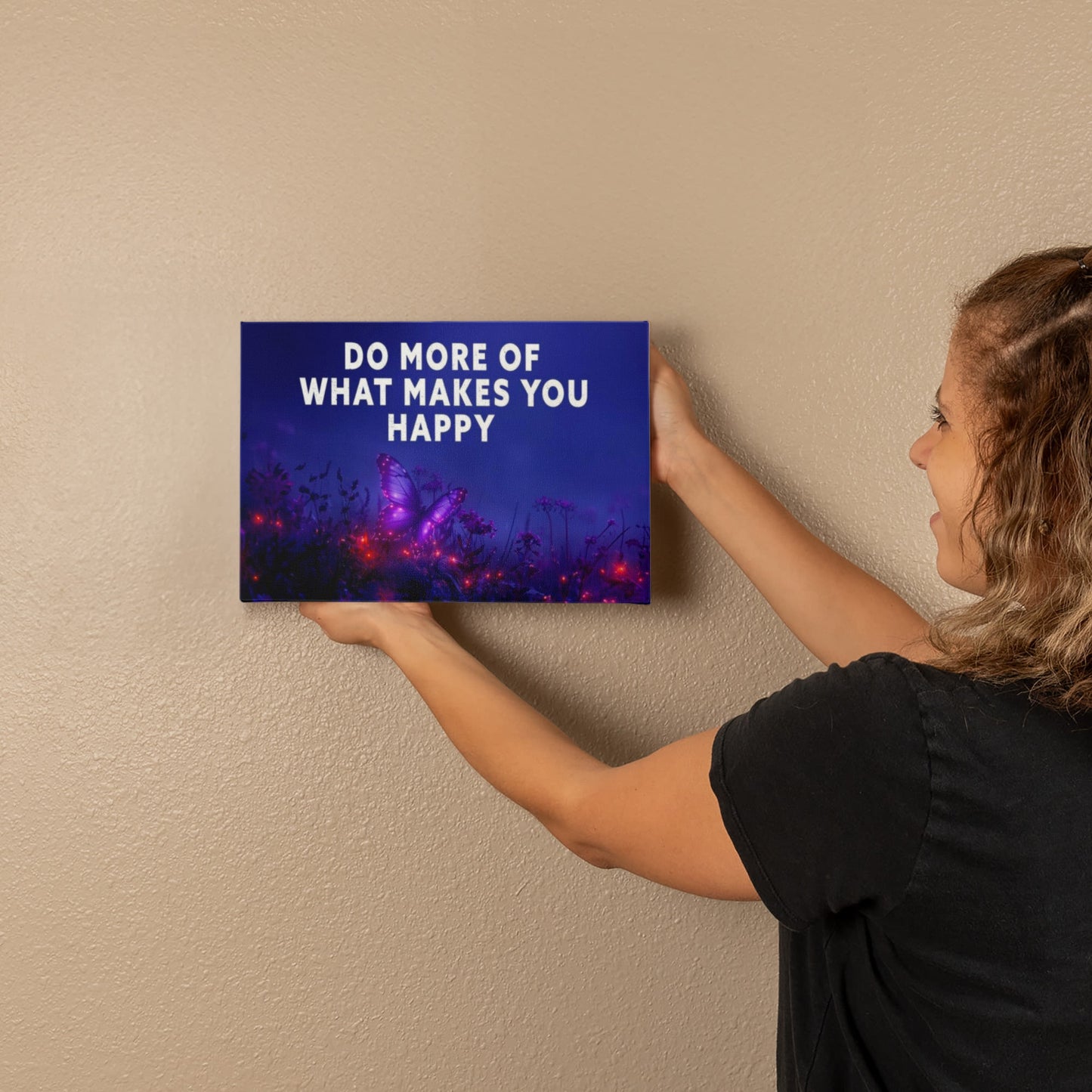 Do More of What Makes You Happy Inspirational Canvas Wall Art-Express Your Love Gifts