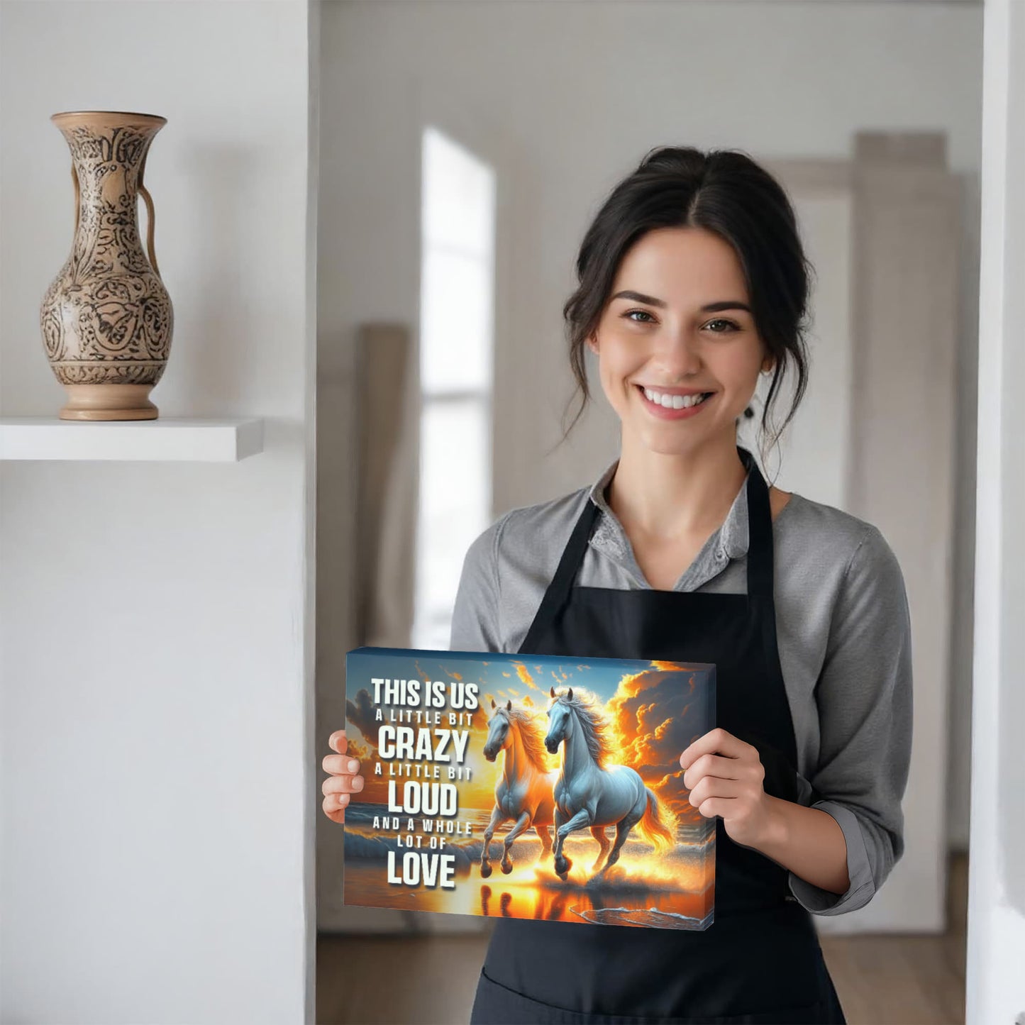 Crazy Loud Love Inspirational Canvas Wall Art-Express Your Love Gifts