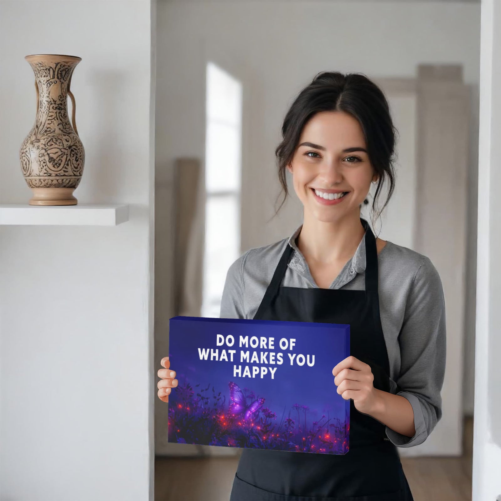 Do More of What Makes You Happy Inspirational Canvas Wall Art-Express Your Love Gifts