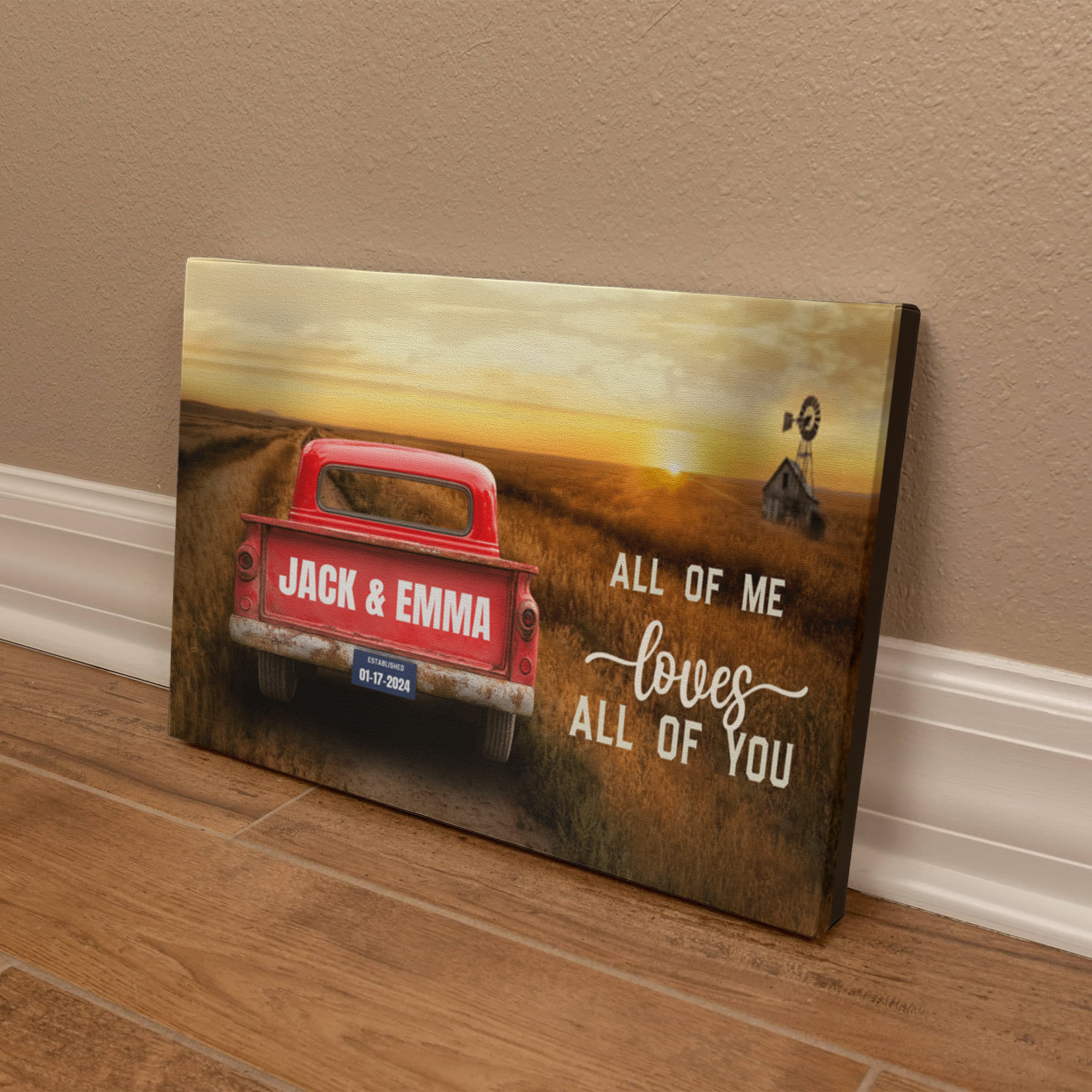Personalized All of Me Loves All of You Custom Canvas Wall Art-Express Your Love Gifts