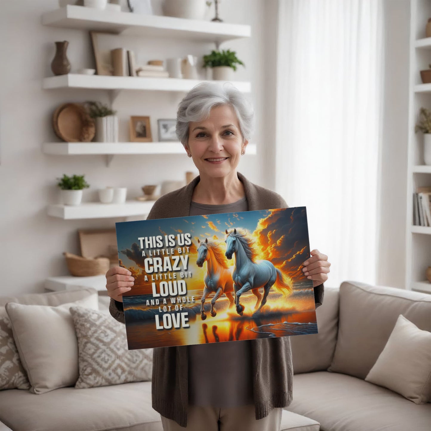 Crazy Loud Love Inspirational Canvas Wall Art-Express Your Love Gifts