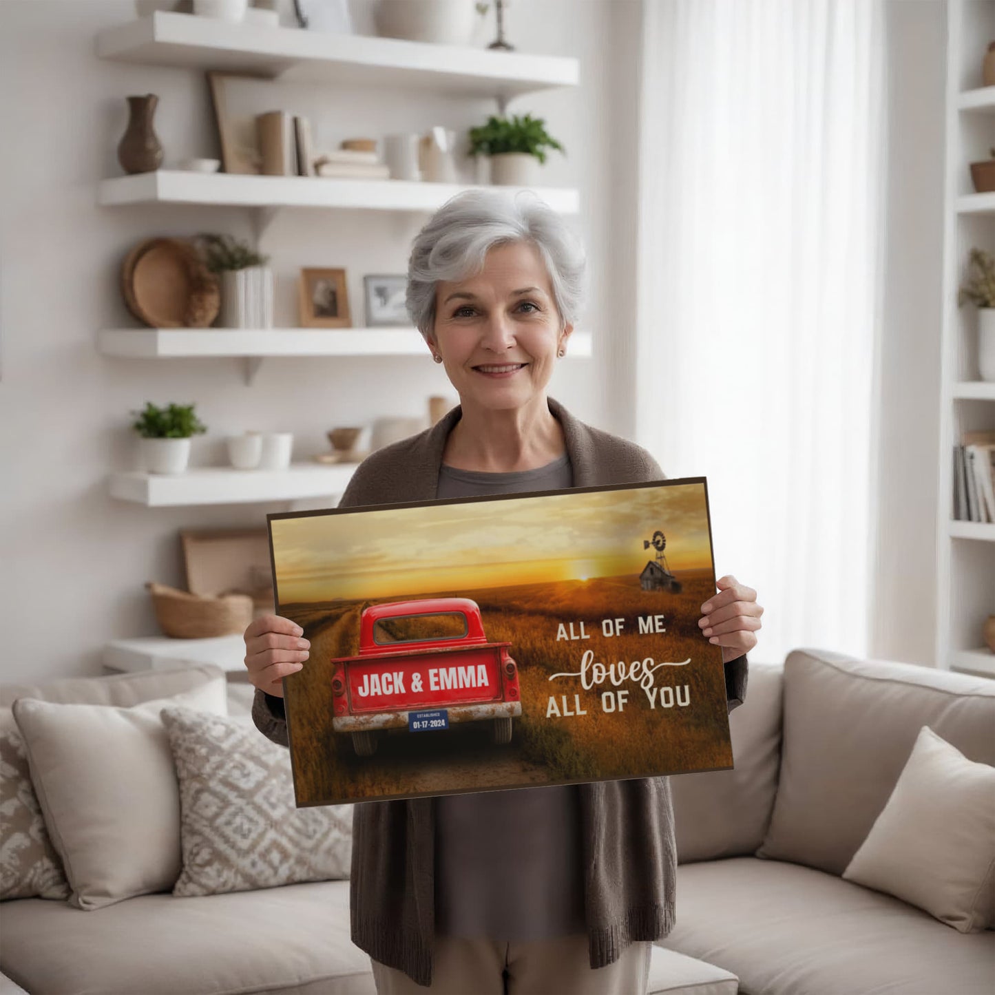 Personalized All of Me Loves All of You Custom Canvas Wall Art-Express Your Love Gifts