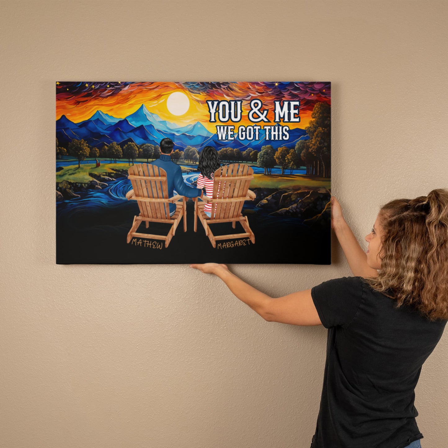 Personalized You & Me We Got This Inspirational Quote – Elegant Home Décor-Express Your Love Gifts
