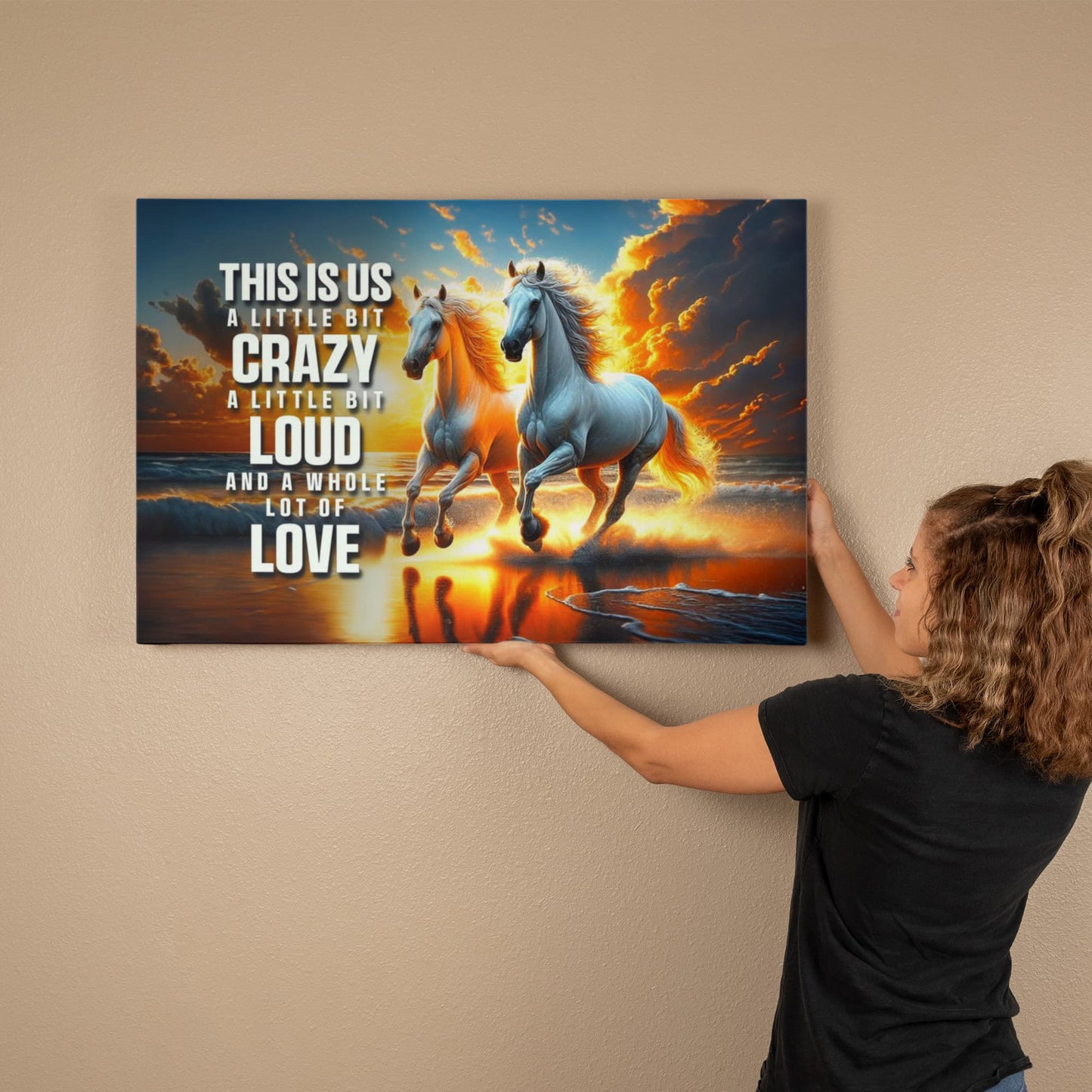 Crazy Loud Love Inspirational Canvas Wall Art-Express Your Love Gifts