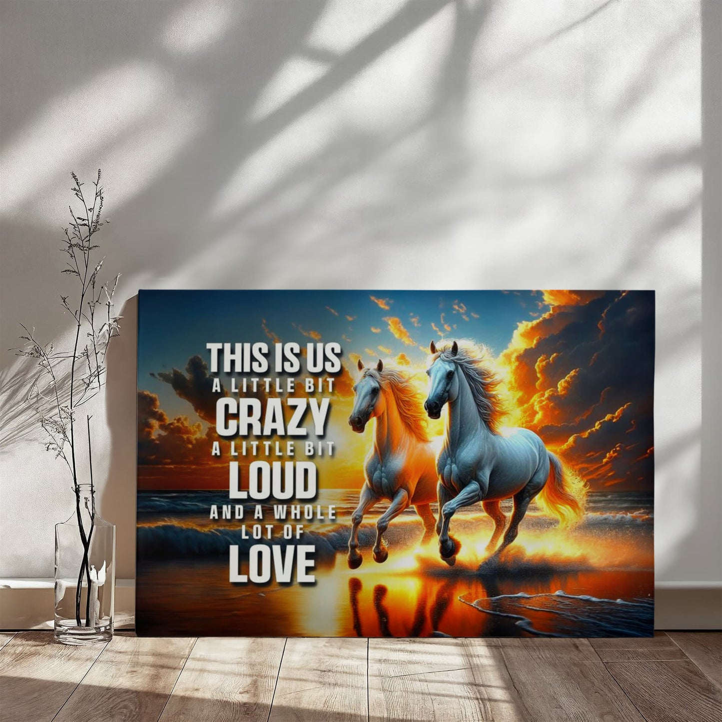Crazy Loud Love Inspirational Canvas Wall Art-Express Your Love Gifts