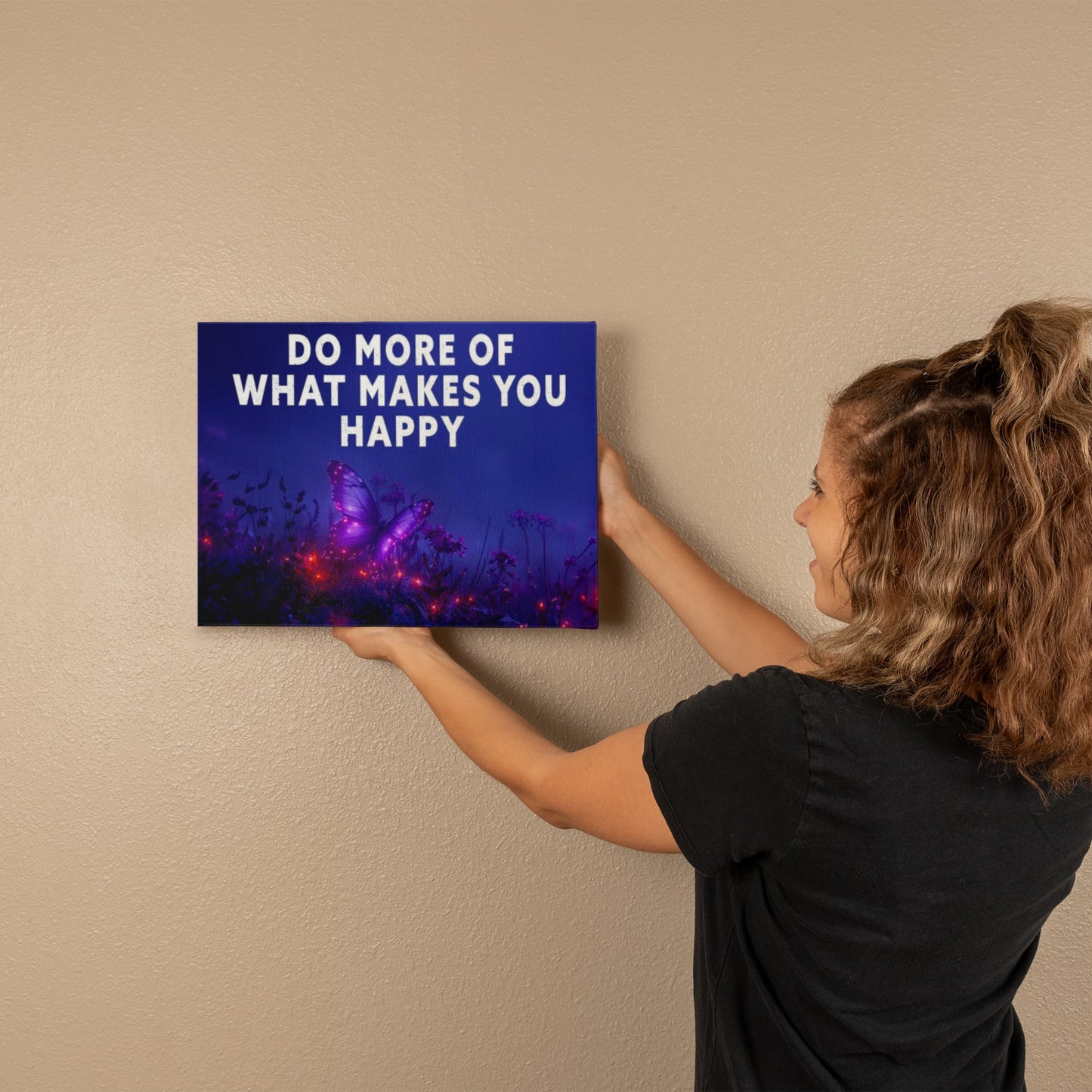 Do More of What Makes You Happy Inspirational Canvas Wall Art-Express Your Love Gifts