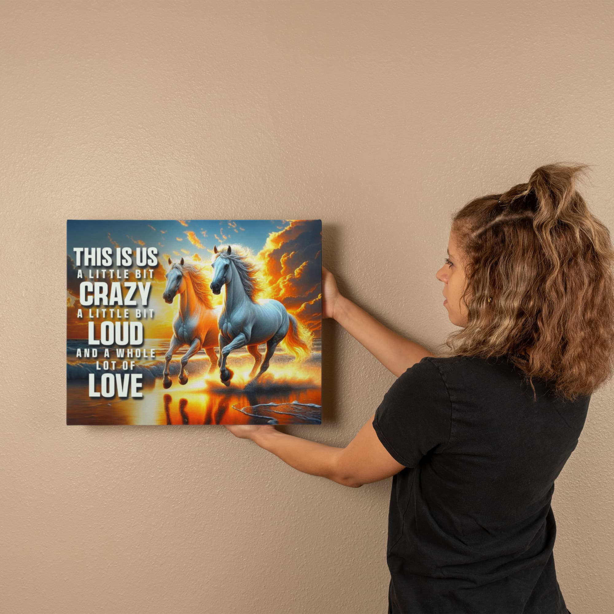 Crazy Loud Love Inspirational Canvas Wall Art-Express Your Love Gifts