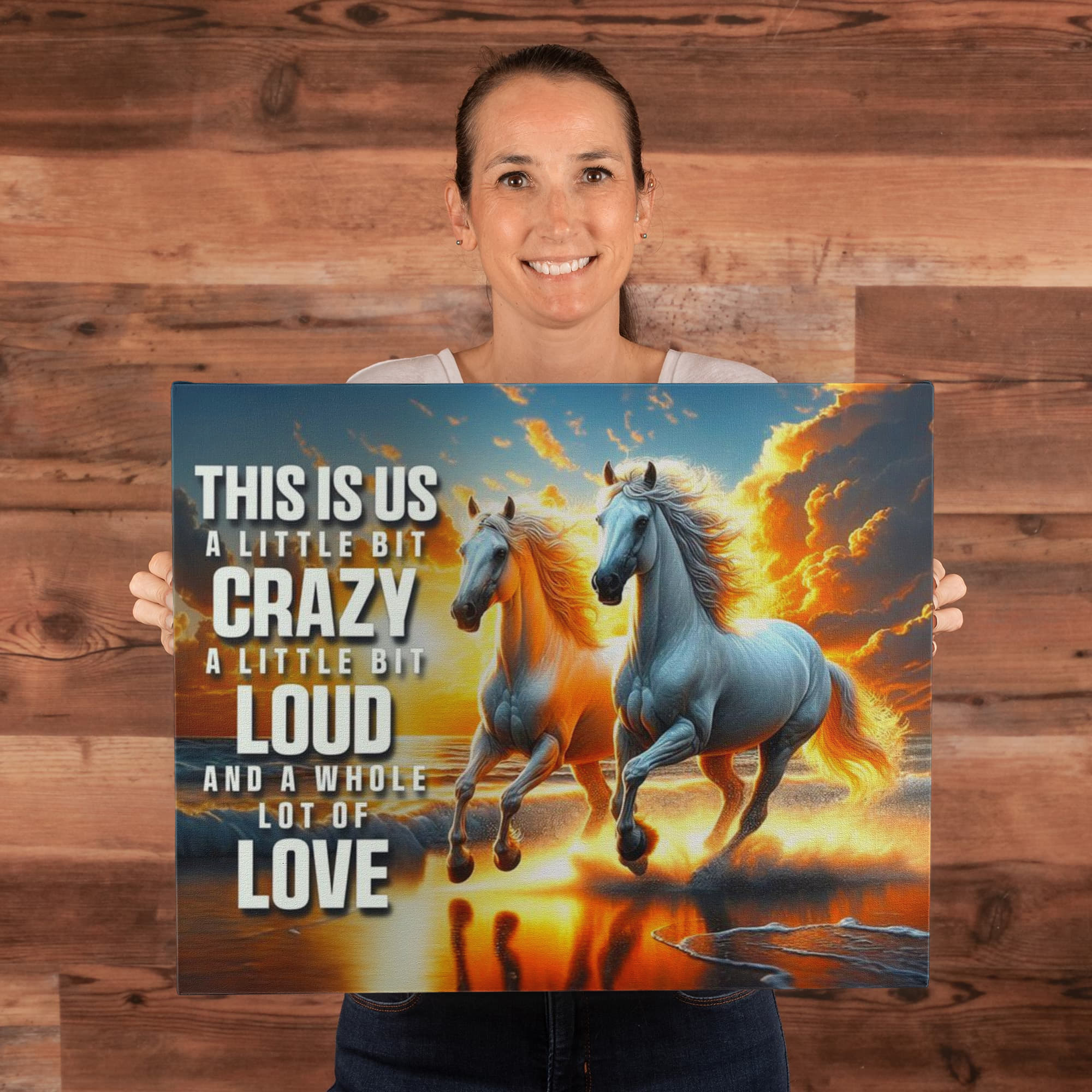 Crazy Loud Love Inspirational Canvas Wall Art-Express Your Love Gifts