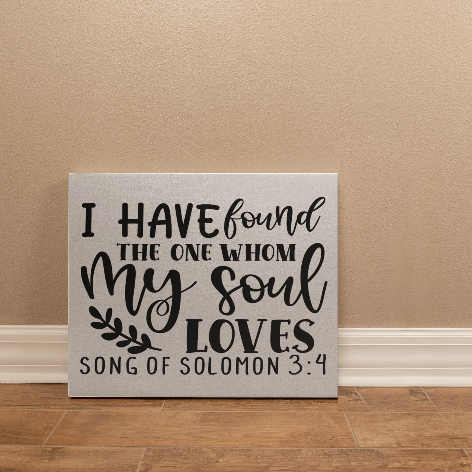 Scripture Walls My Soul Loves Song of Solomon 3:4 Bible Verse Canvas Christian Wall Art Ready to Hang Unframed-Express Your Love Gifts