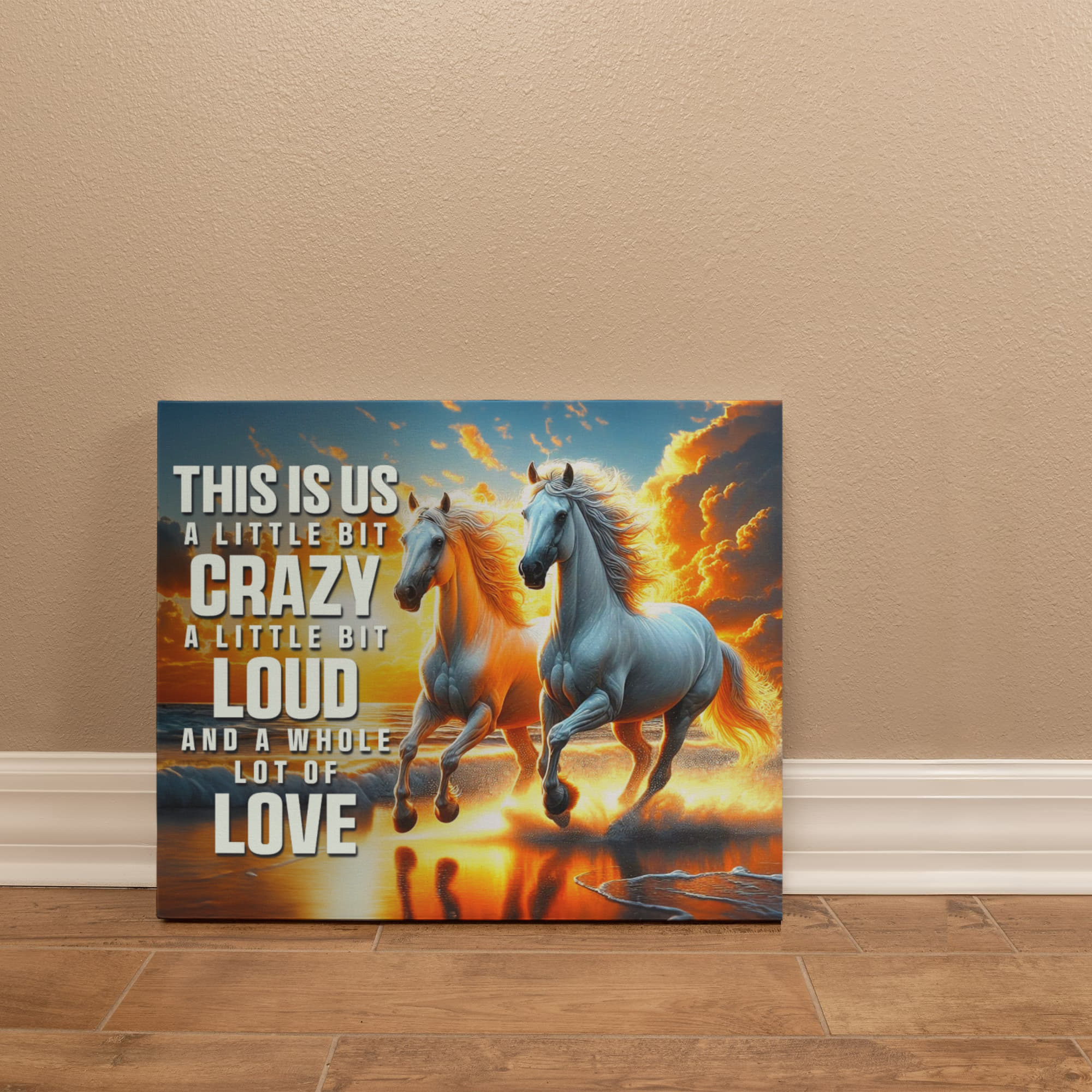 Crazy Loud Love Inspirational Canvas Wall Art-Express Your Love Gifts