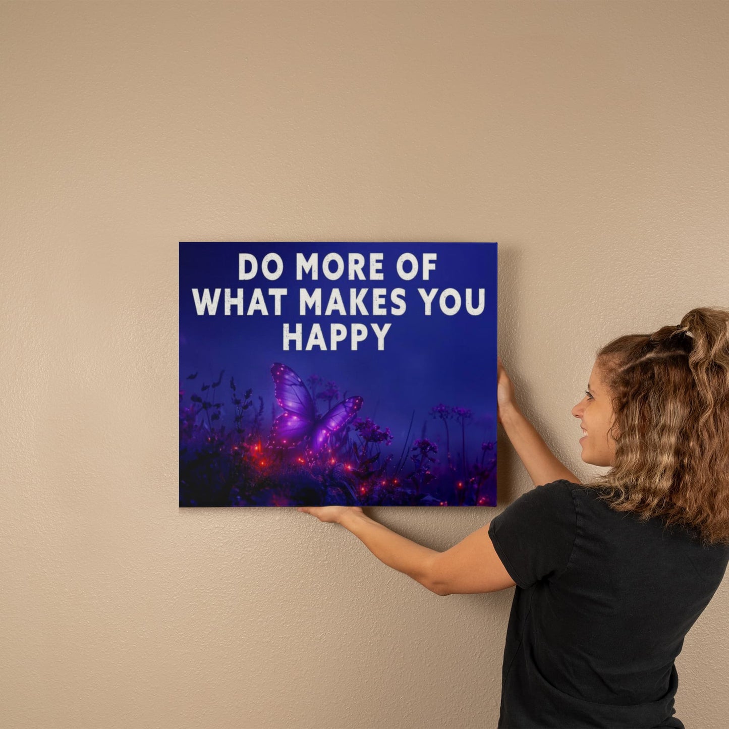 Do More of What Makes You Happy Inspirational Canvas Wall Art-Express Your Love Gifts