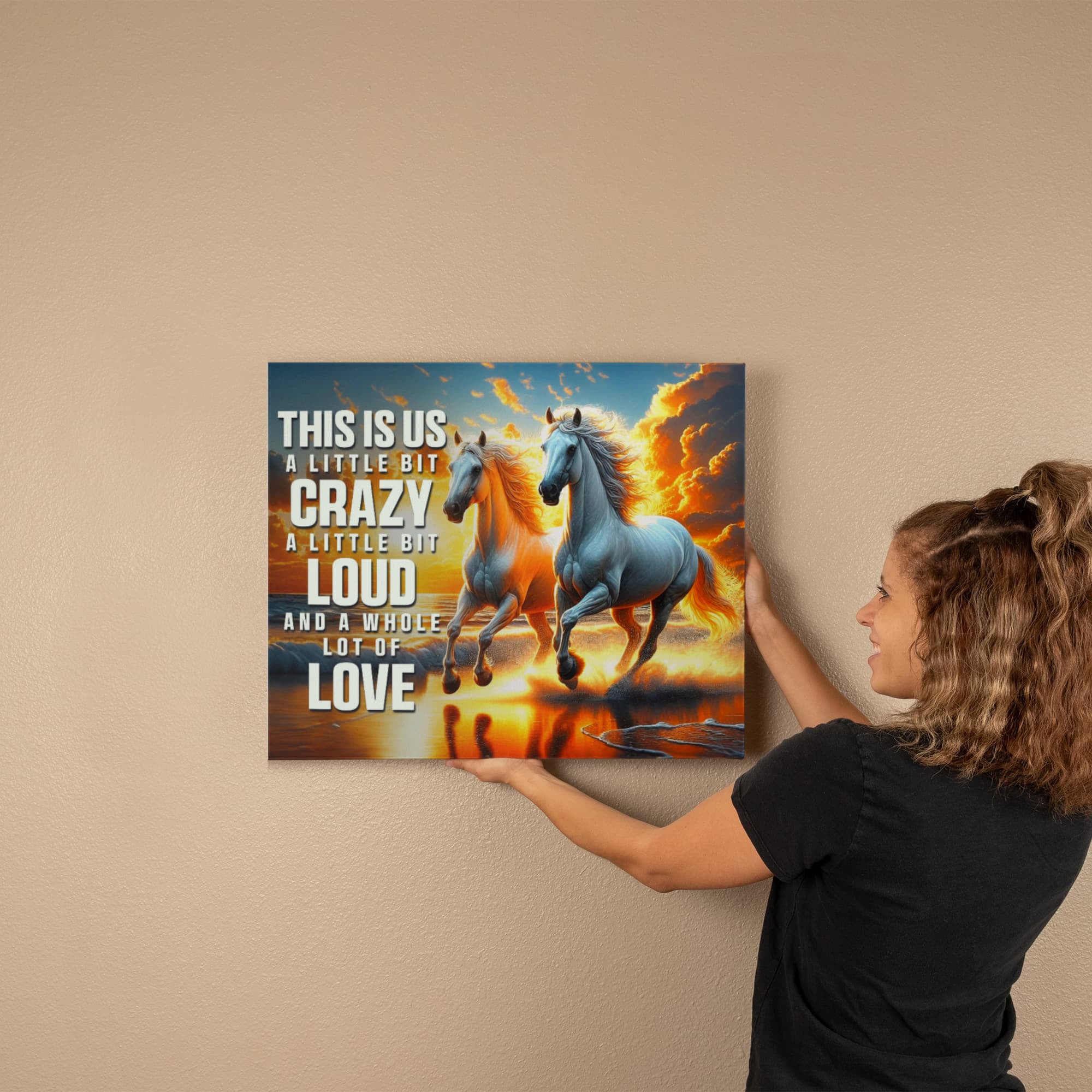 Crazy Loud Love Inspirational Canvas Wall Art-Express Your Love Gifts