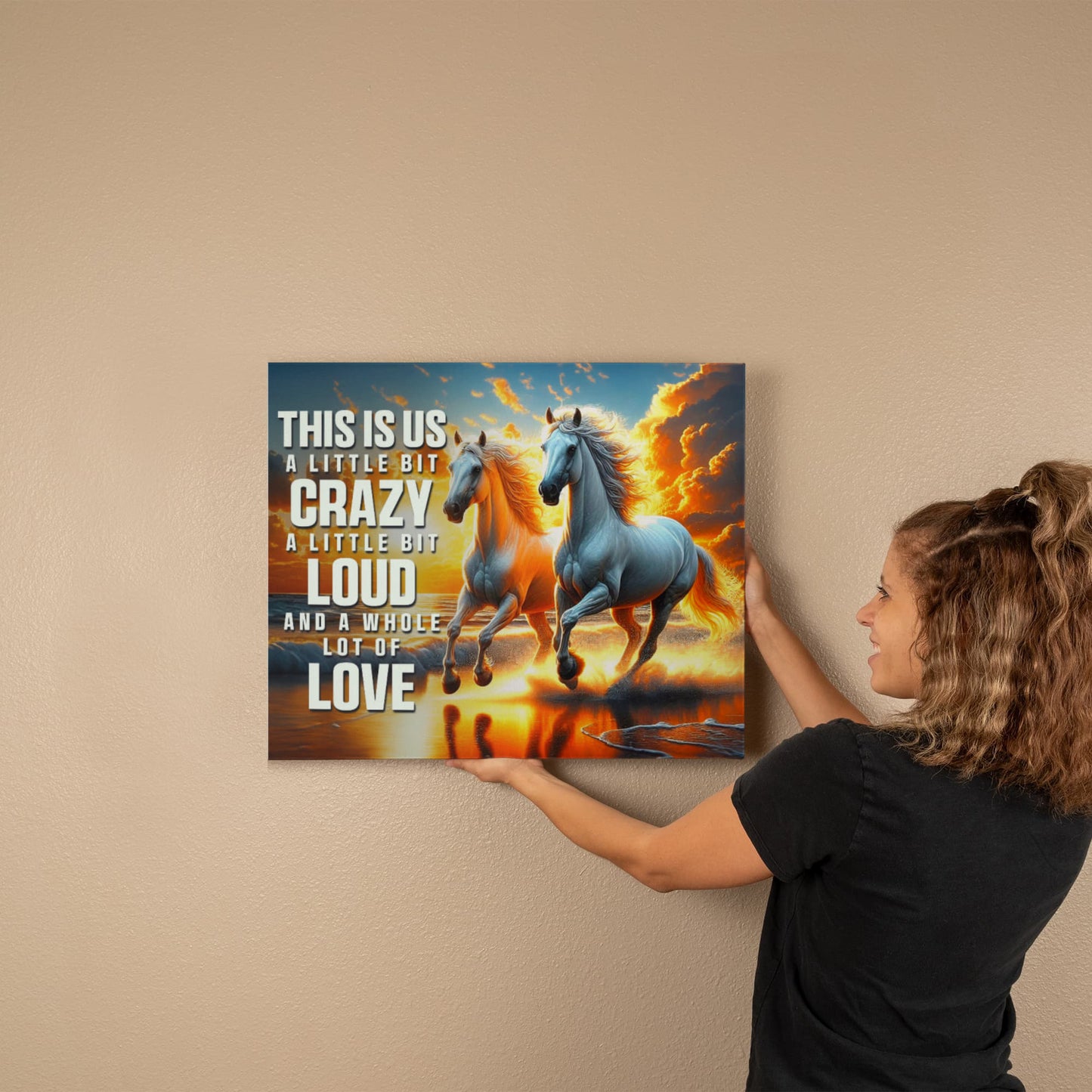 Crazy Loud Love Inspirational Canvas Wall Art-Express Your Love Gifts