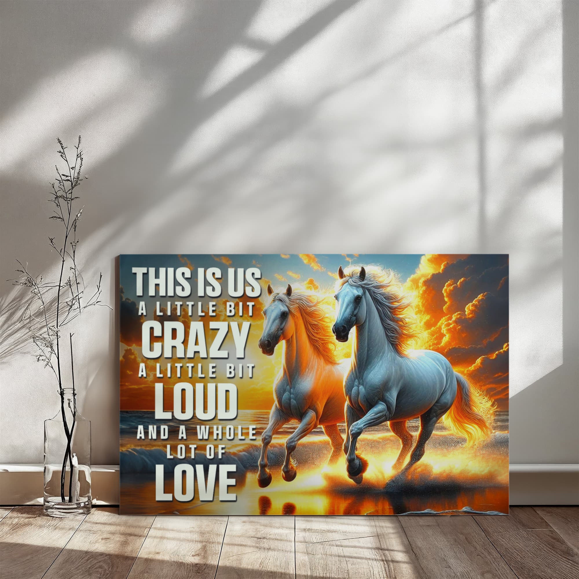 Crazy Loud Love Inspirational Canvas Wall Art-Express Your Love Gifts