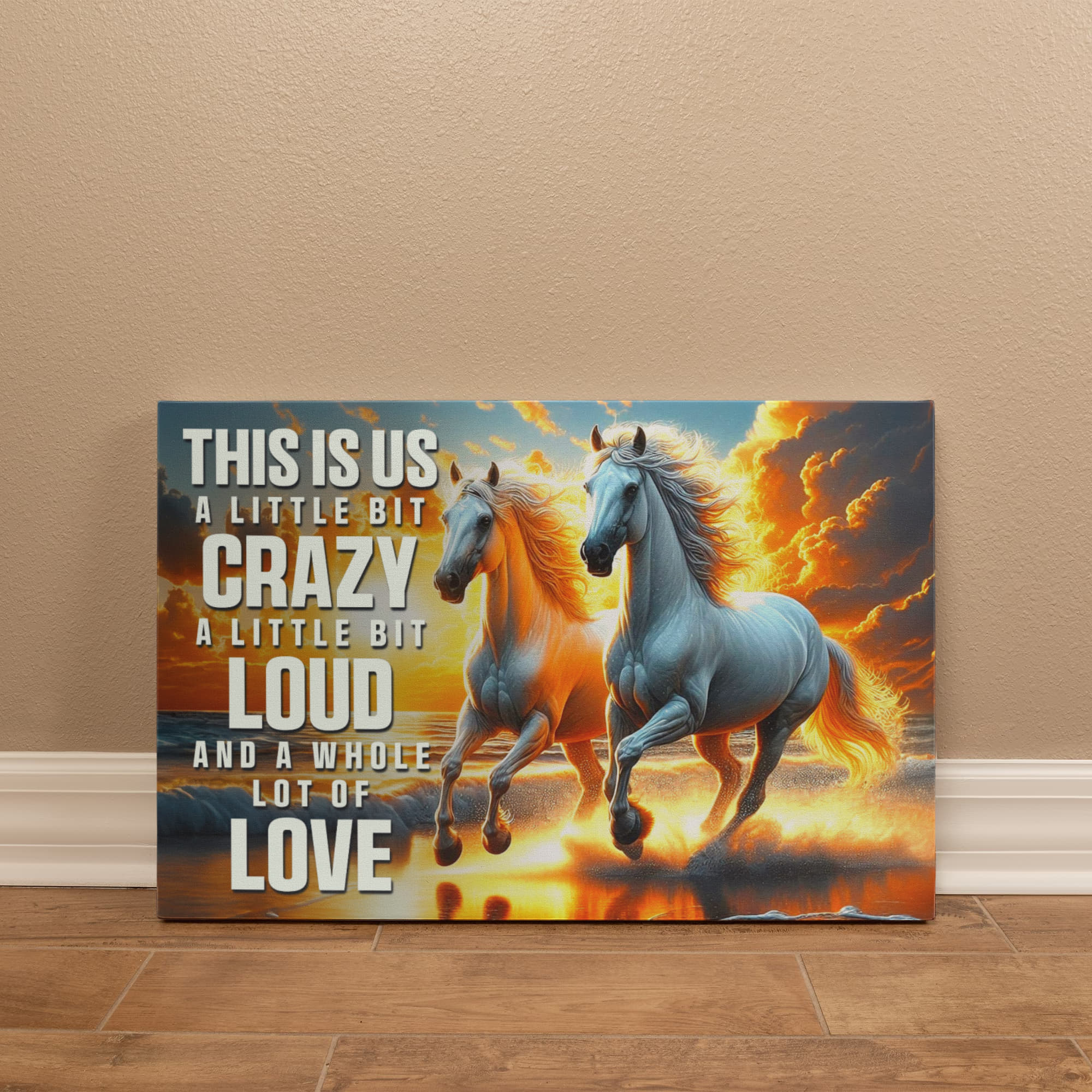 Crazy Loud Love Inspirational Canvas Wall Art-Express Your Love Gifts