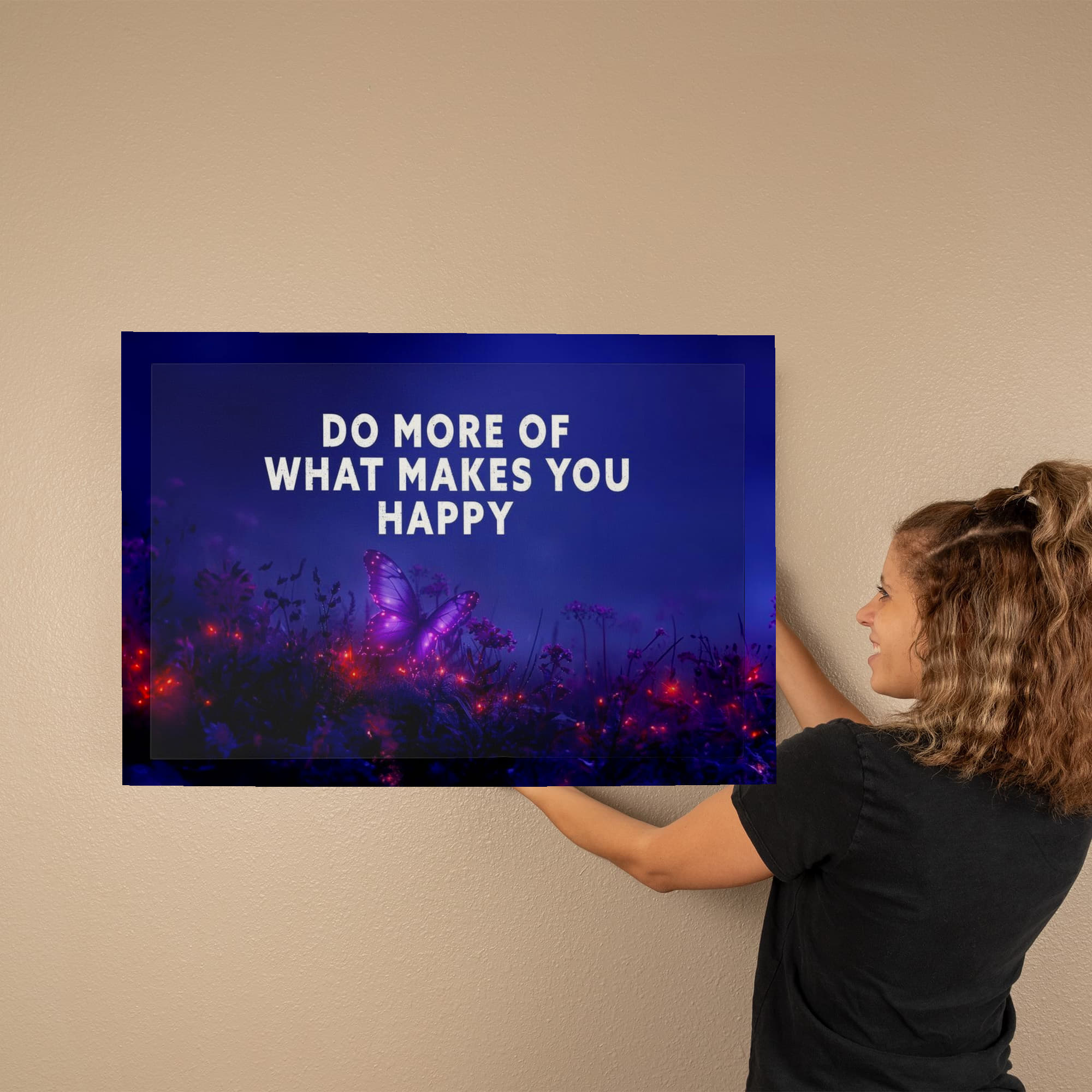 Do More of What Makes You Happy Inspirational Canvas Wall Art-Express Your Love Gifts
