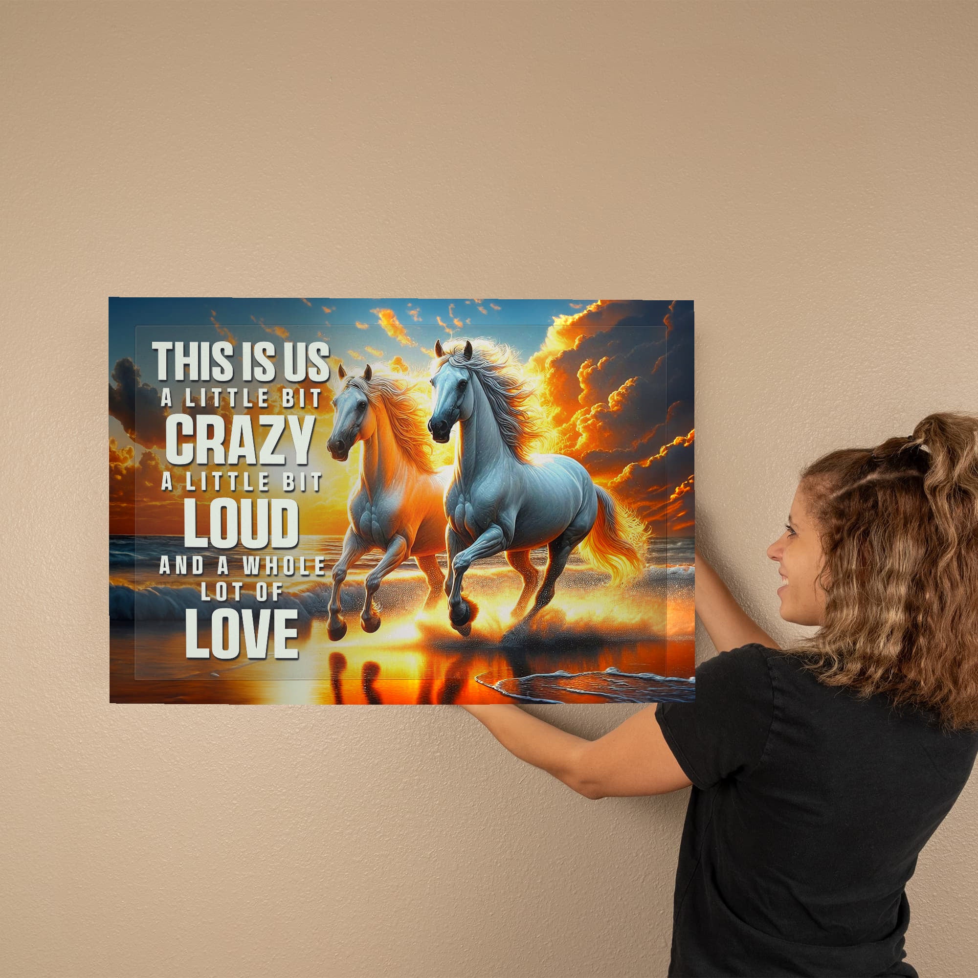 Crazy Loud Love Inspirational Canvas Wall Art-Express Your Love Gifts