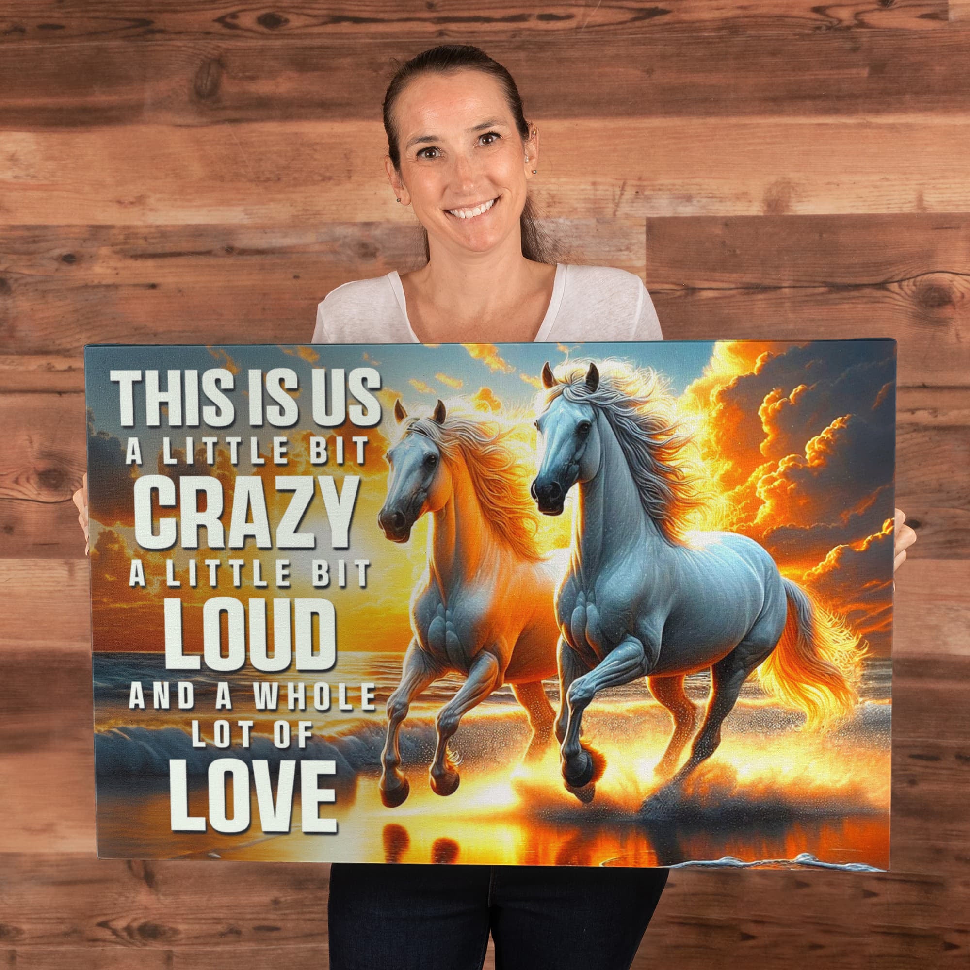 Crazy Loud Love Inspirational Canvas Wall Art-Express Your Love Gifts