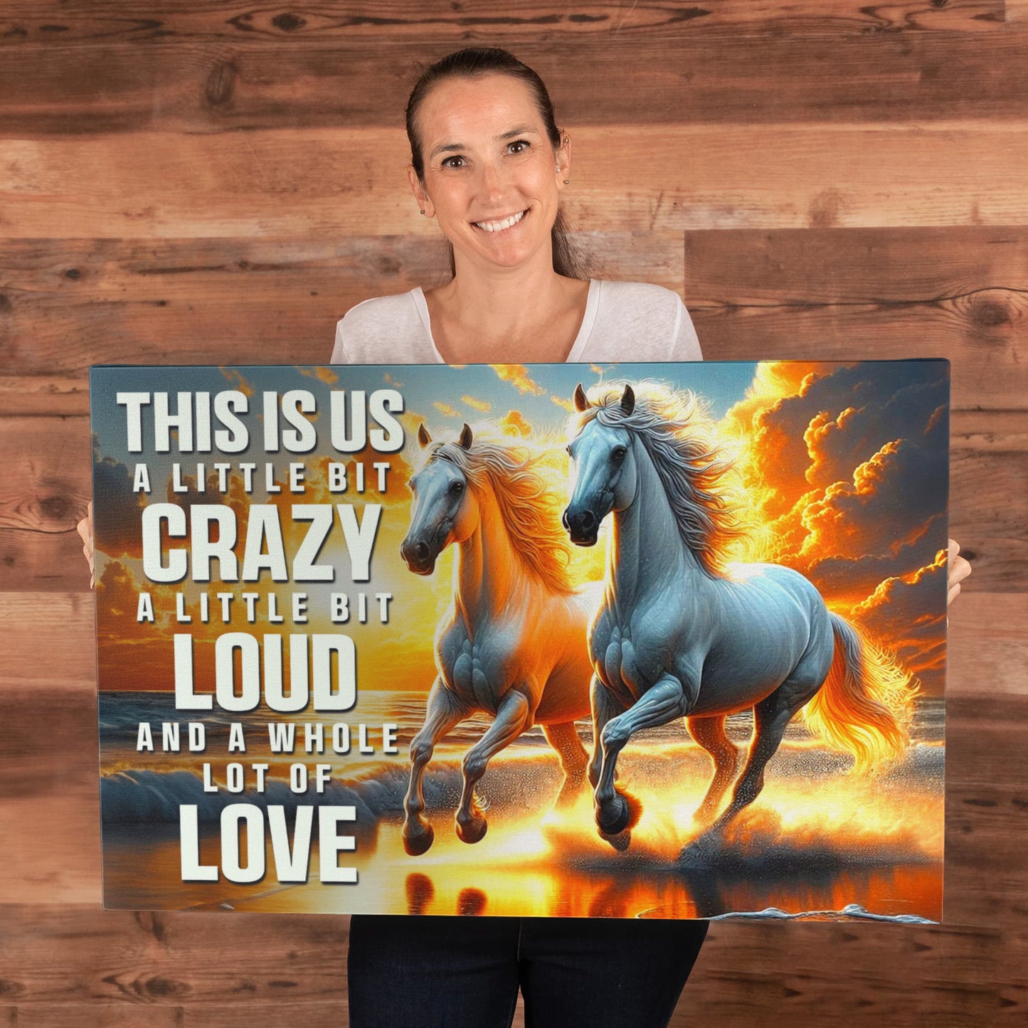 Crazy Loud Love Inspirational Canvas Wall Art-Express Your Love Gifts