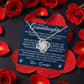 To My Granddaughter – Feel My Love Love Knot Necklace with Rotating Rose Box-Express Your Love Gifts